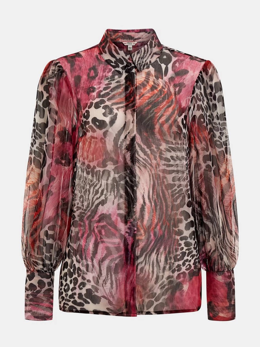 Donna GUESS Camicie | Top Raven - Blusa Animalier