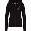 Donna ARMANI EXCHANGE Felpe | Felpa Con Cappuccio E Logo In Borchie