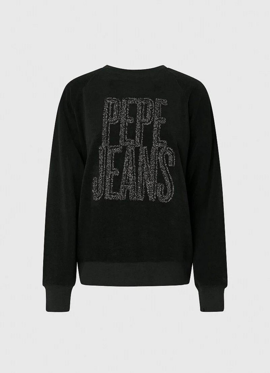 Donna PEPE JEANS Felpe | Ruby Sweat - Felpa Con Logo Lurex