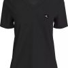 Donna CALVIN KLEIN JEANS T-Shirts | Ck Embro Badge V-Neck Tee