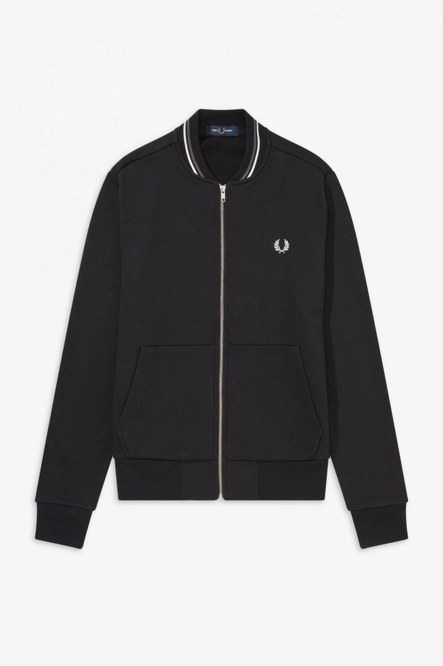 Uomo FRED PERRY Felpe | Zip Trough Sweatshirt - Felpa Con Zip Intera