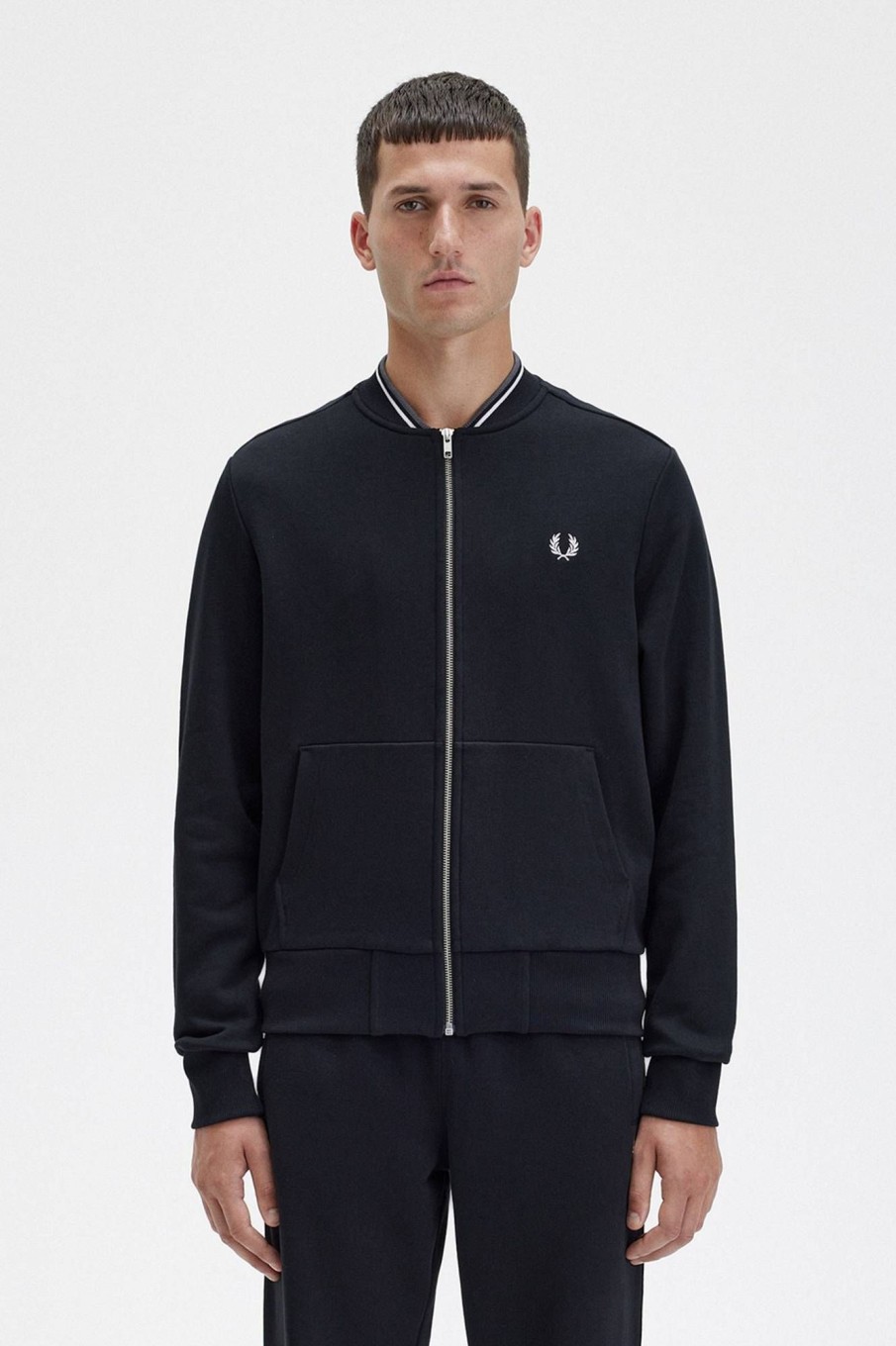 Uomo FRED PERRY Felpe | Zip Trough Sweatshirt - Felpa Con Zip Intera