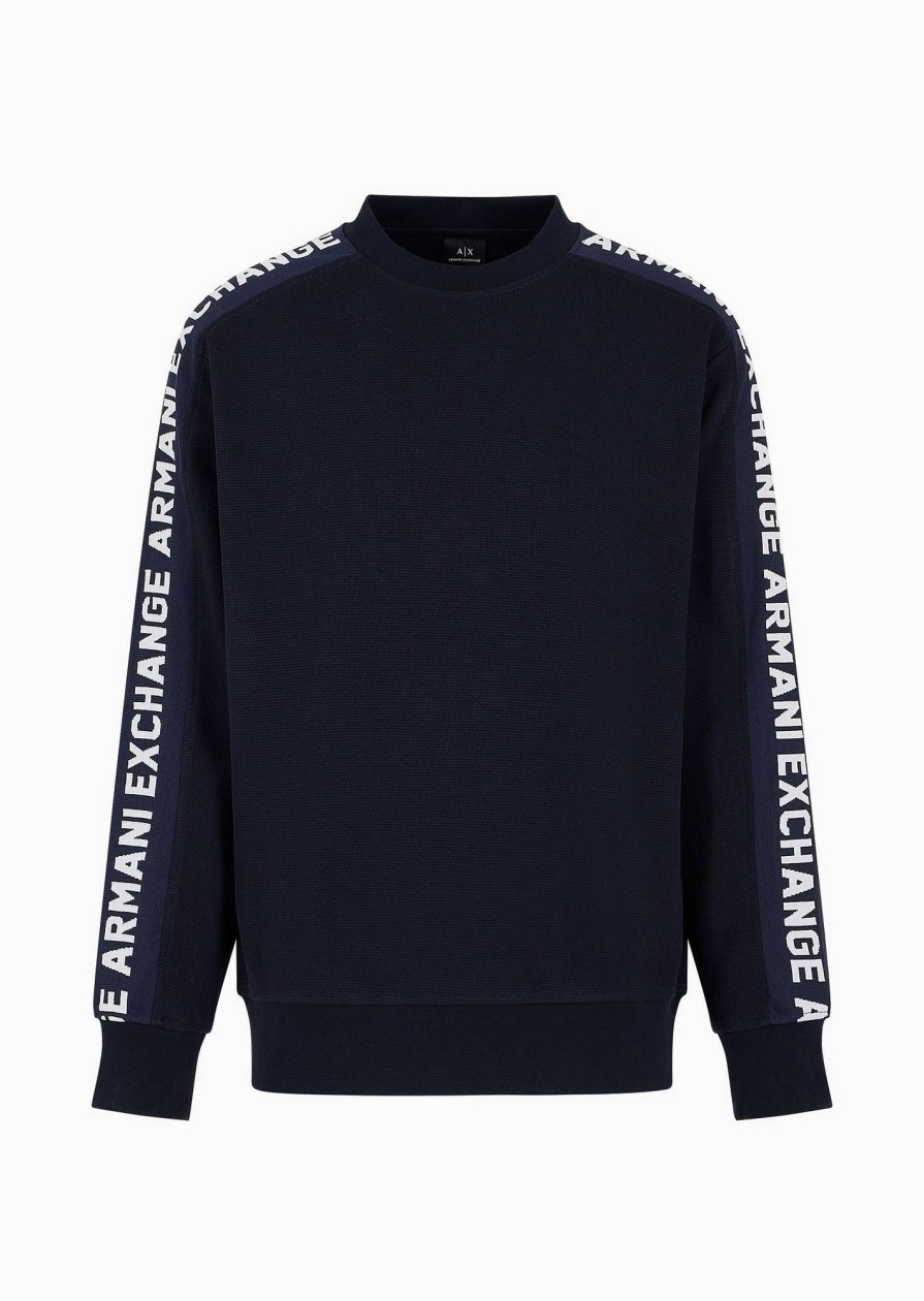 Uomo ARMANI EXCHANGE Felpe | Sweatshirt - Felpa Con Maniche Logate