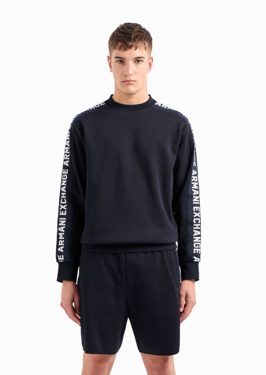 Uomo ARMANI EXCHANGE Felpe | Sweatshirt - Felpa Con Maniche Logate