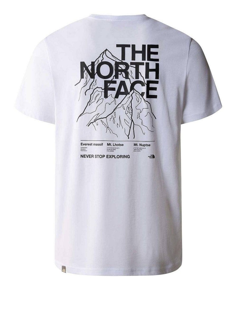 Uomo THE NORTH FACE T-Shirts | Men Ss Mountain Outline Tee - T-Shirt Con Logo