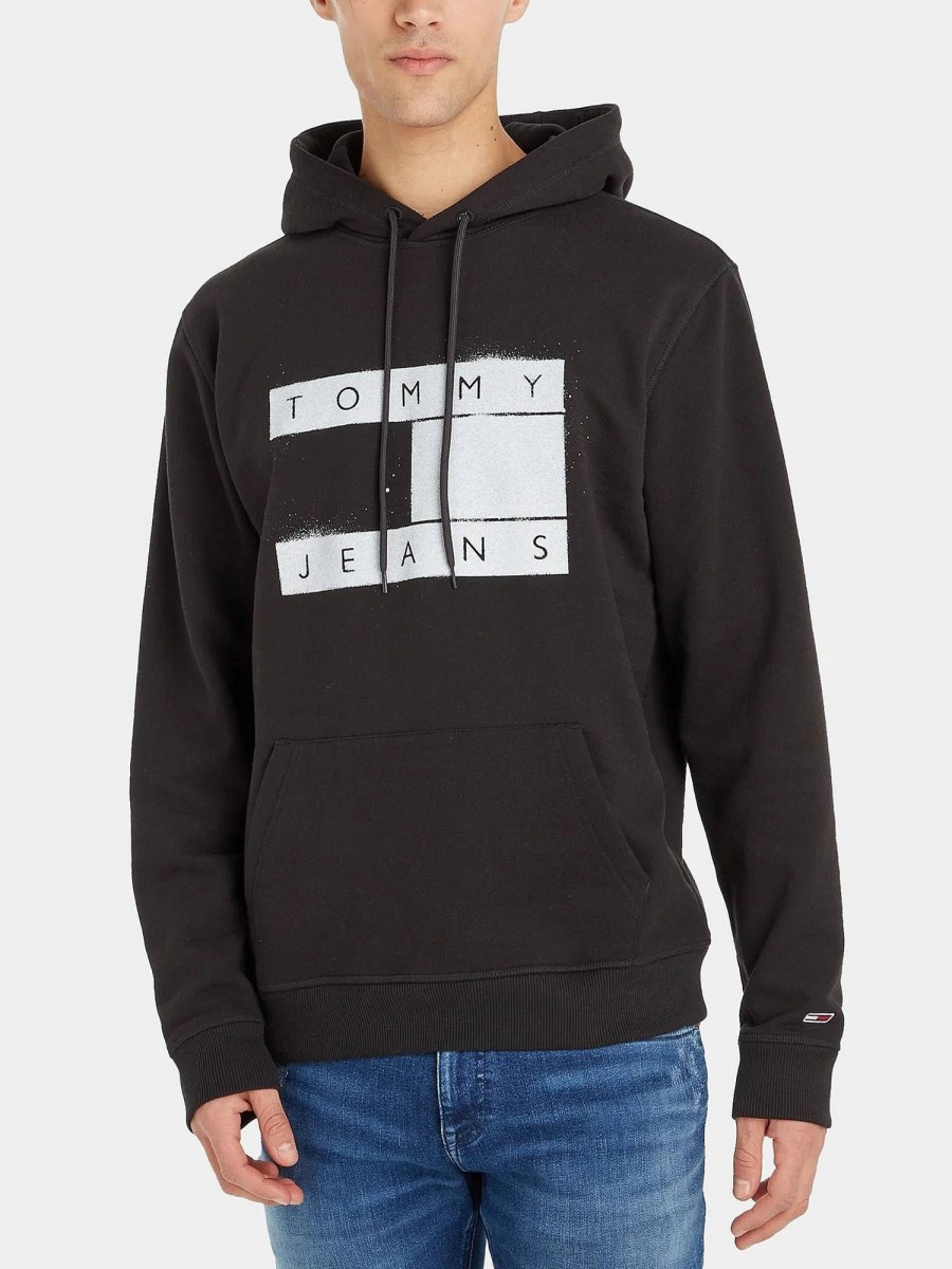 Uomo TOMMY HILFIGER Felpe | Tjm Reg Flag Spray Hoodie - Felpa Con Cappuccio