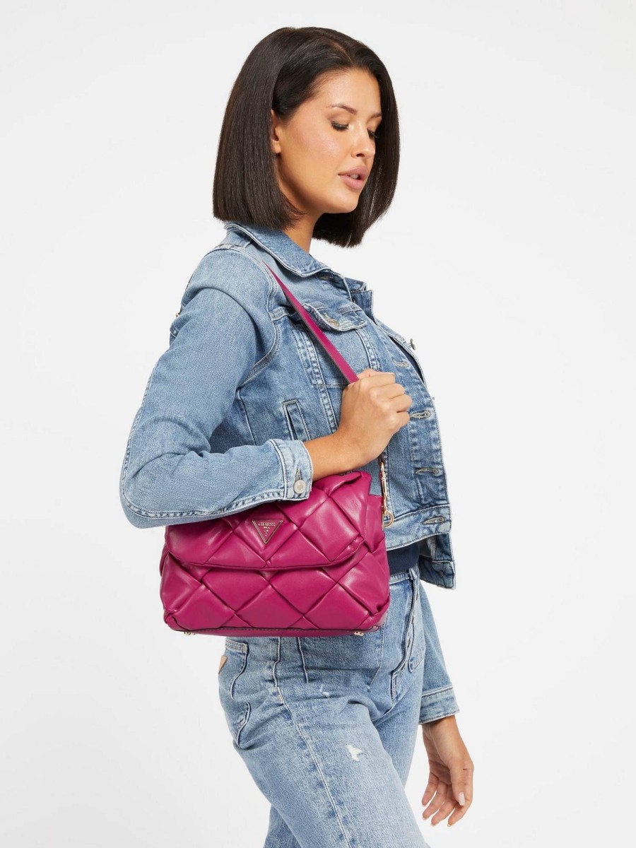 Donna GUESS Borse A Tracolla | Zaina Flap Shoulder Bag - Borsa A Tracolla Intrecciata