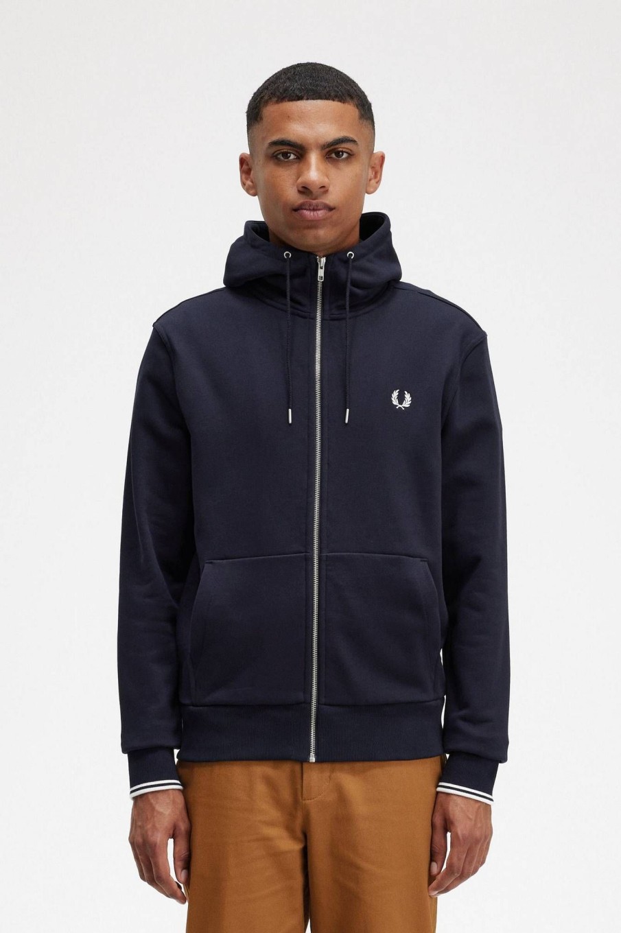 Uomo FRED PERRY Felpe | Felpa Cappuccio E Zip Intera