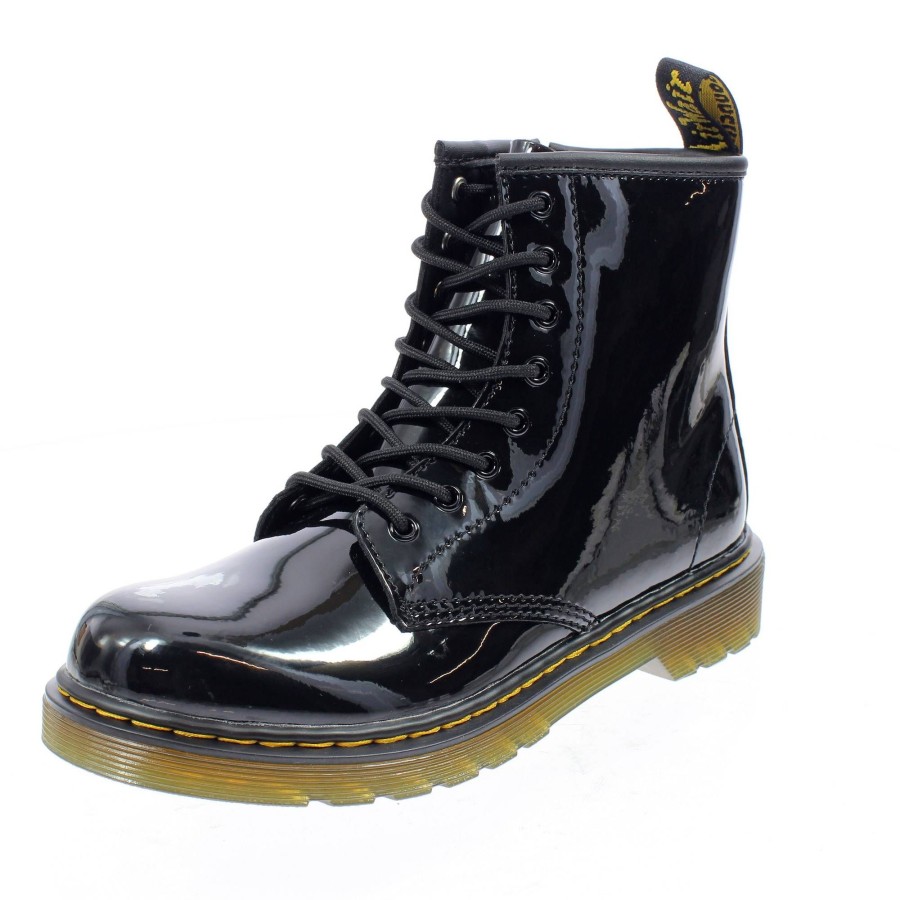 Junior DR. MARTENS Stivaletti | 1460 Delaney - Black Patent Lamper