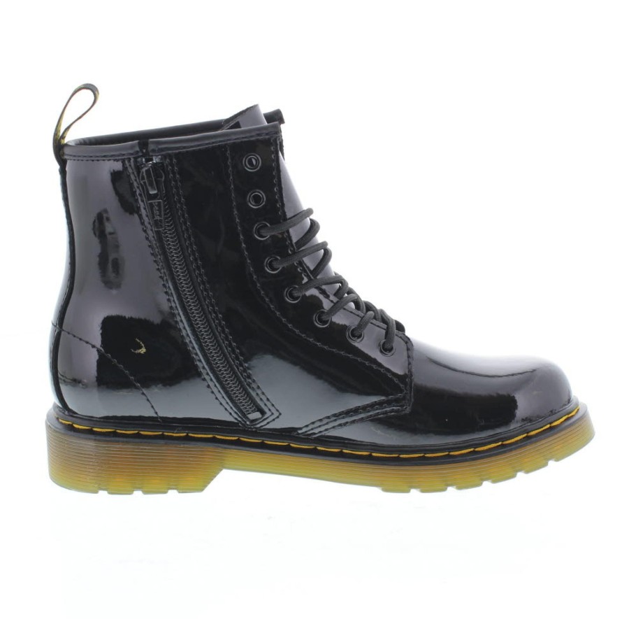 Junior DR. MARTENS Stivaletti | 1460 Delaney - Black Patent Lamper