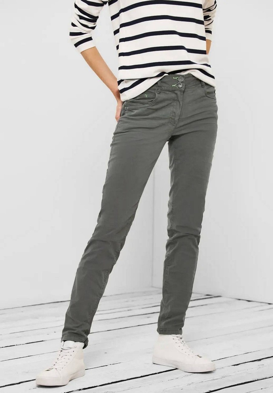 Donna CECIL Pantaloni | Style Toronto Mid Waist - Pantaloni Slim Fit