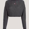 Donna TOMMY HILFIGER Pullover E Cardigan | Tjw Garment Dye Badge Sweater - Maglia Crop