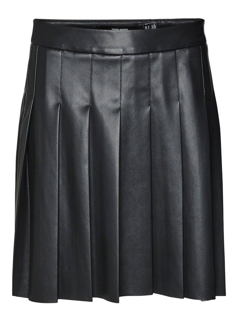 Donna VERO MODA Gonne | Naomi Short Coated Skirt - Gonna A Pieghe