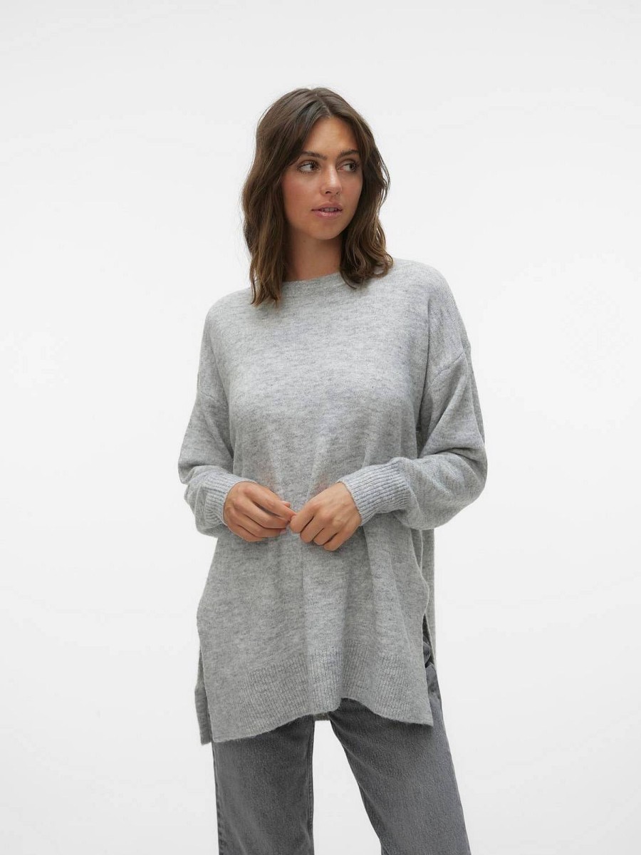 Donna VERO MODA Pullover E Cardigan | Filuca O-Neck Long Pullover - Maglione Oversize