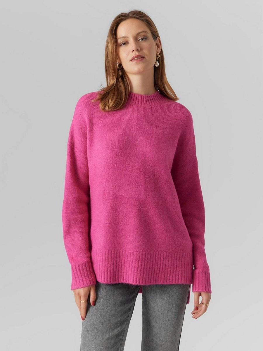 Donna VERO MODA Pullover E Cardigan | Lefile Oversize Boxy - Pullover Con Spalle Scese