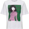 Donna ONLY T-Shirts | Onlmauve Boxy S/S Woman Top - T-Shirt Con Stampa