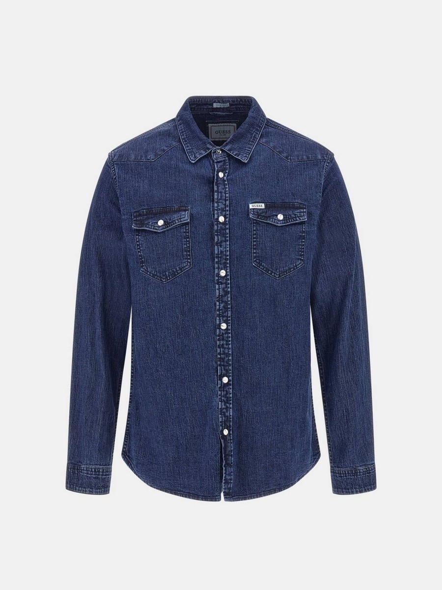 Uomo GUESS Camicie | Truckee Shirt - Camicia Jeans Slim Fit