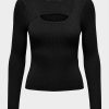 Donna ONLY Maglie E Top | Ashley Peakboo O Neck - Maglia A Costine