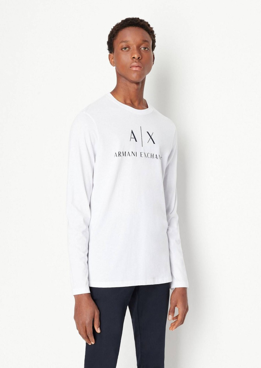 Uomo ARMANI EXCHANGE T-Shirts | T-Shirt Manica Lunga Slim Fit