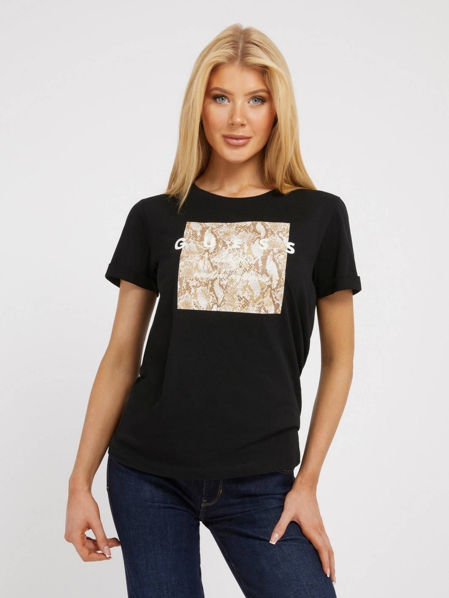 Donna GUESS T-Shirts | Tee Python - T-Shirt Stampa Frontale