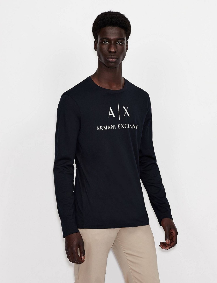 Uomo ARMANI EXCHANGE T-Shirts | T-Shirt Manica Lunga Slim Fit