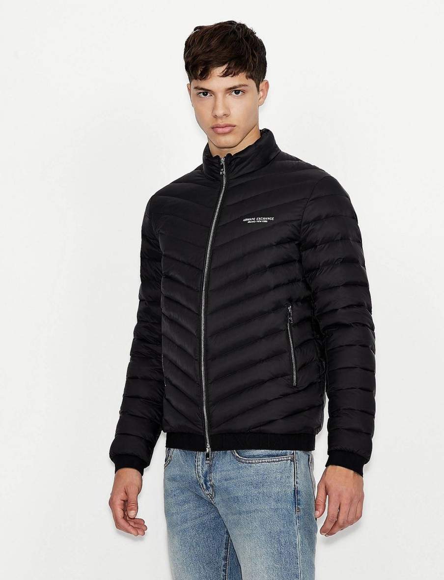 Uomo ARMANI EXCHANGE Giubbotti E Cappotti | Giubbotto Nylon Imbottito Vera Piuma