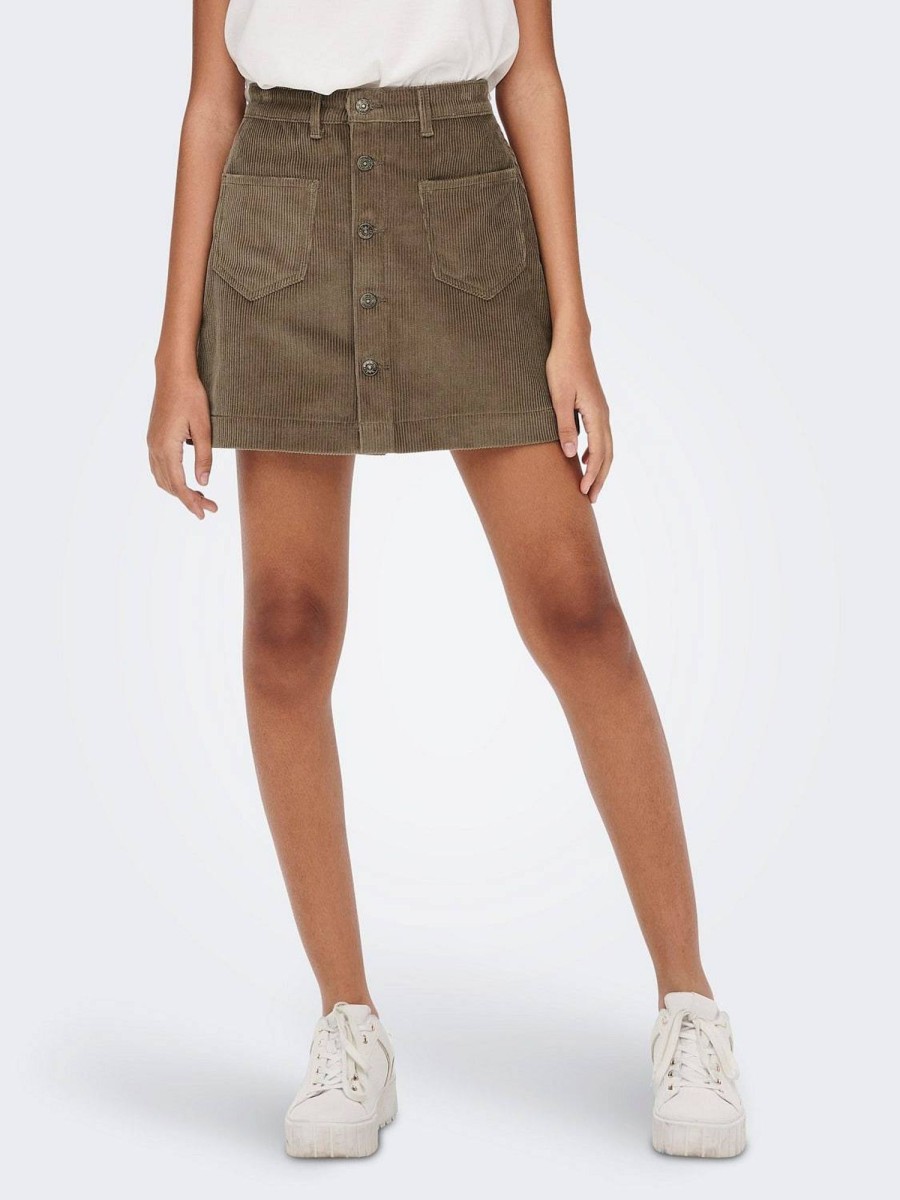 Donna ONLY Gonne | Amazig Hw Corduroy Skirt - Gonna In Velluto A Coste