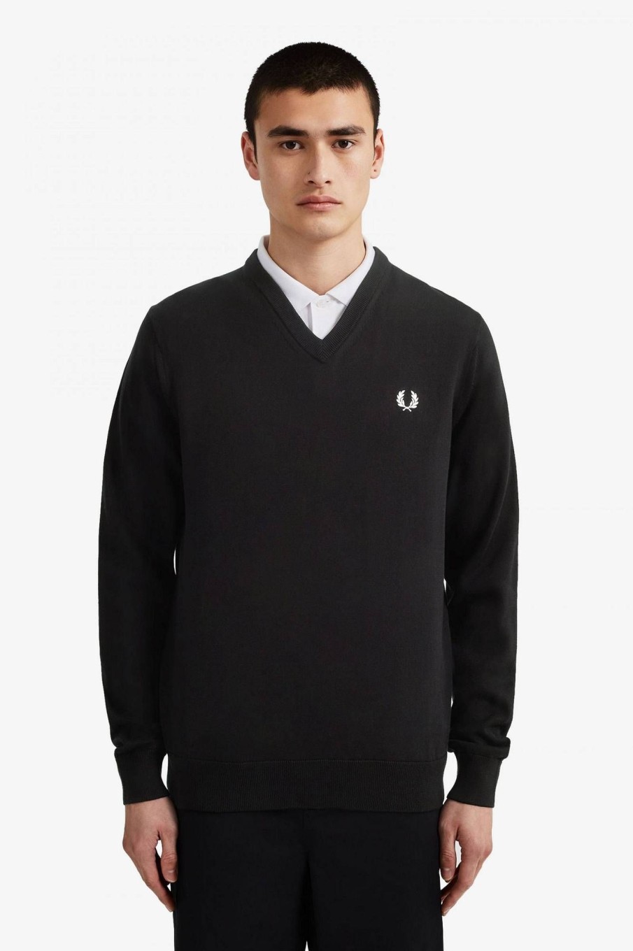 Uomo FRED PERRY Maglieria | Maglione Classico Con Scollo A V