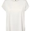 Donna VERO MODA T-Shirts | Maya Plain Ss Top Curve - T-Shirt Girocollo