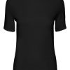 Donna VERO MODA T-Shirts | Panda Modal Top - T-Shirt Scollo A Barca