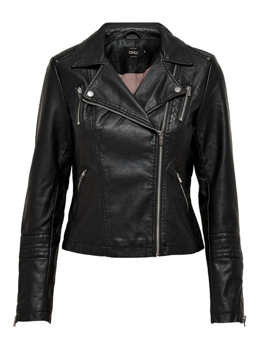 Donna ONLY Giubbotti E Cappotti | Onlgemma - Faux Leather Biker Otw