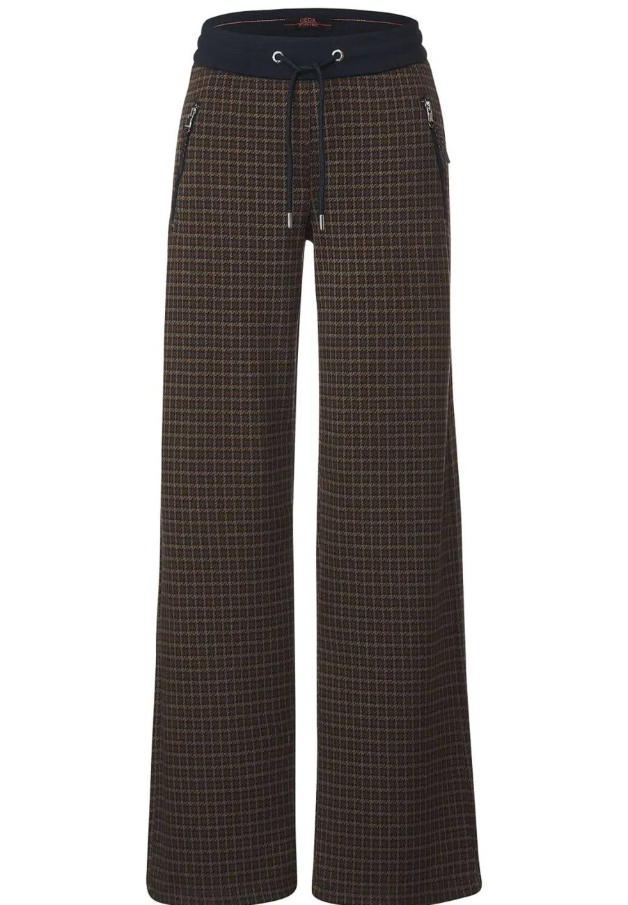 Donna CECIL Pantaloni | Style Neele Houndstooth - Pantaloni Pied De Poule