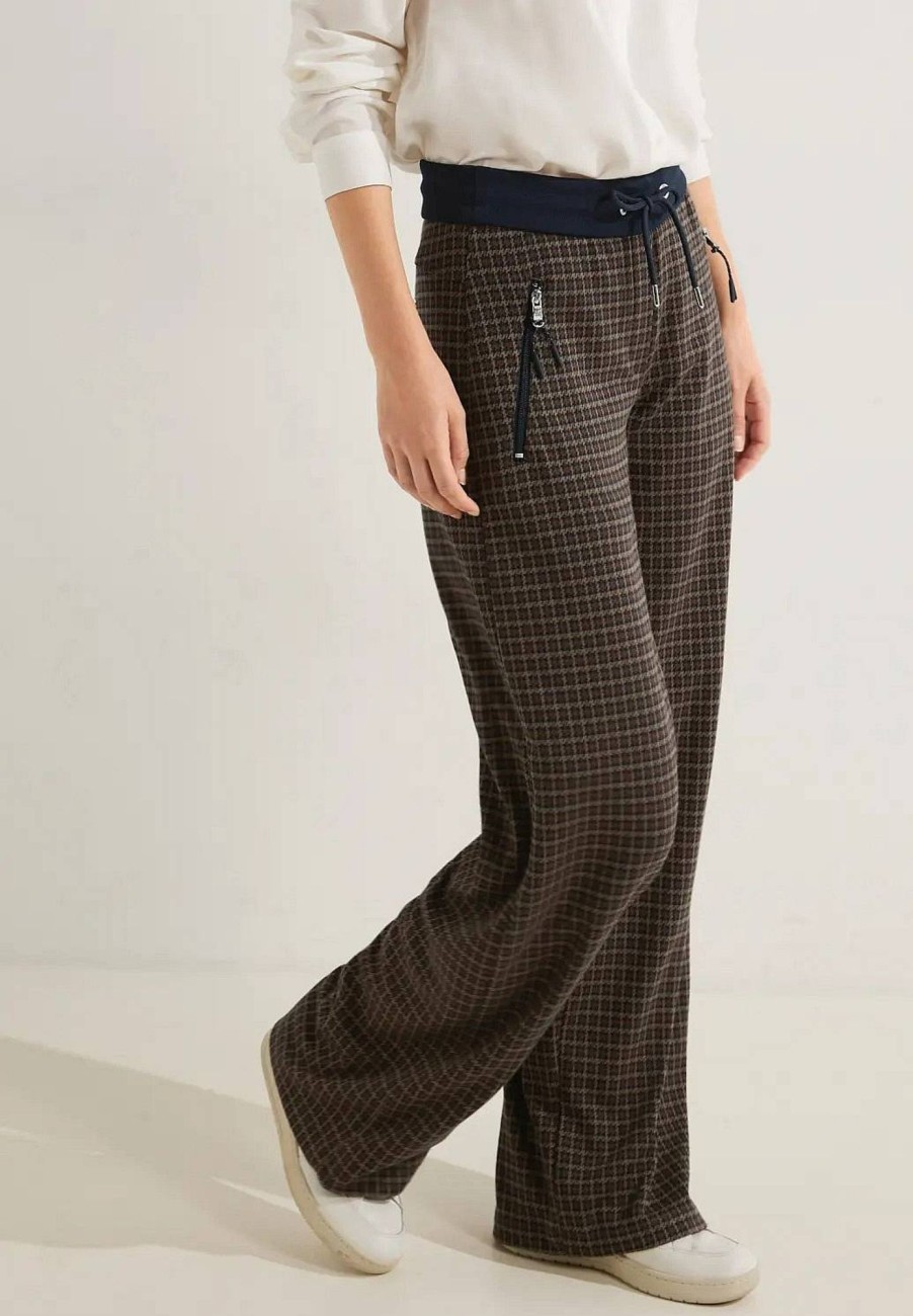 Donna CECIL Pantaloni | Style Neele Houndstooth - Pantaloni Pied De Poule