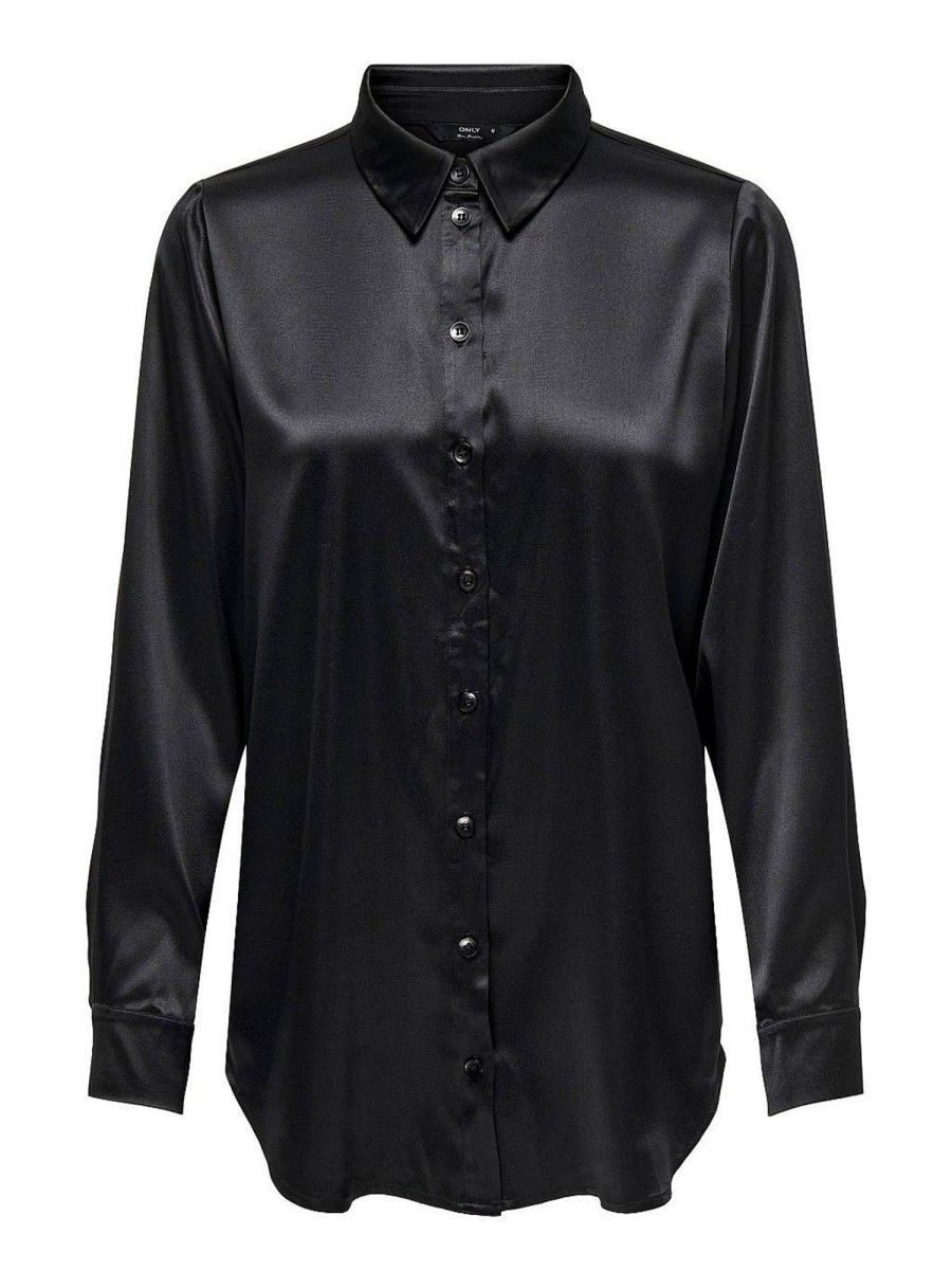 Donna ONLY Camicie | Victoria L/S Loose Satin Shirt - Camica