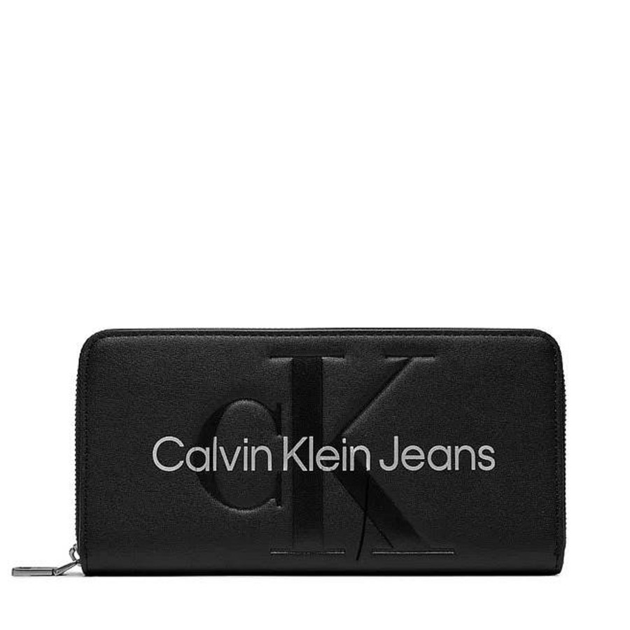 Donna CALVIN KLEIN JEANS Portafogli E Portacarte | Sculpted Zip Around - Portafoglio Con Logo