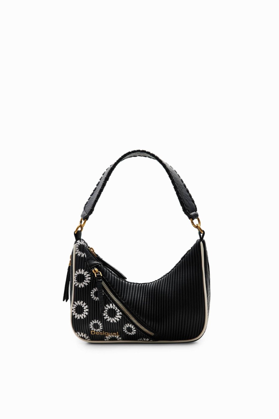 Donna DESIGUAL Borse A Spalla | Borsa A Spalla Patch Con Texture E Stampa