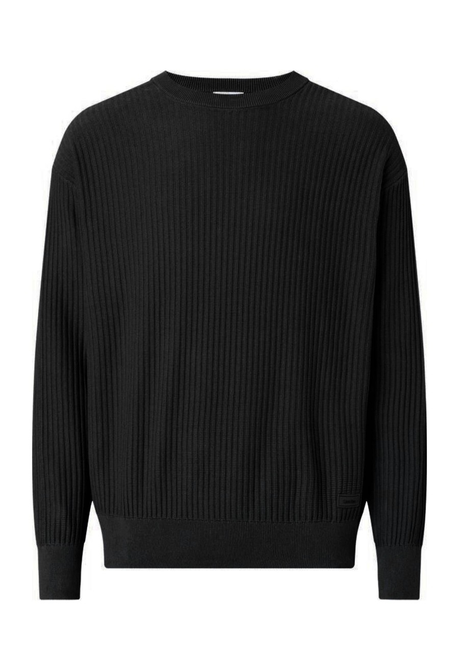 Uomo CALVIN KLEIN MENSWEAR Maglieria | Reversed Ottoman Texture Sweater - Maglione