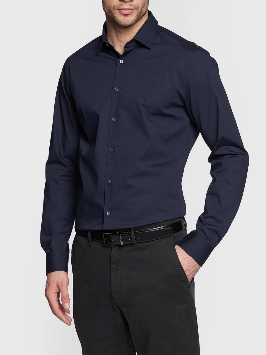 Uomo CALVIN KLEIN MENSWEAR Camicie | Poplin Stretch Slim Shirt - Camicia