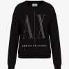 Donna ARMANI EXCHANGE Felpe | Felpa Con Logo In Borchie