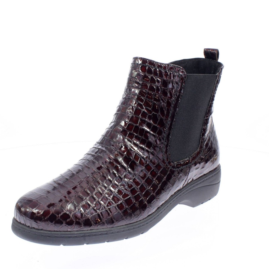 Donna CAPRICE Stivaletti | Chelsea Boots Bassi Cocco In Vernice