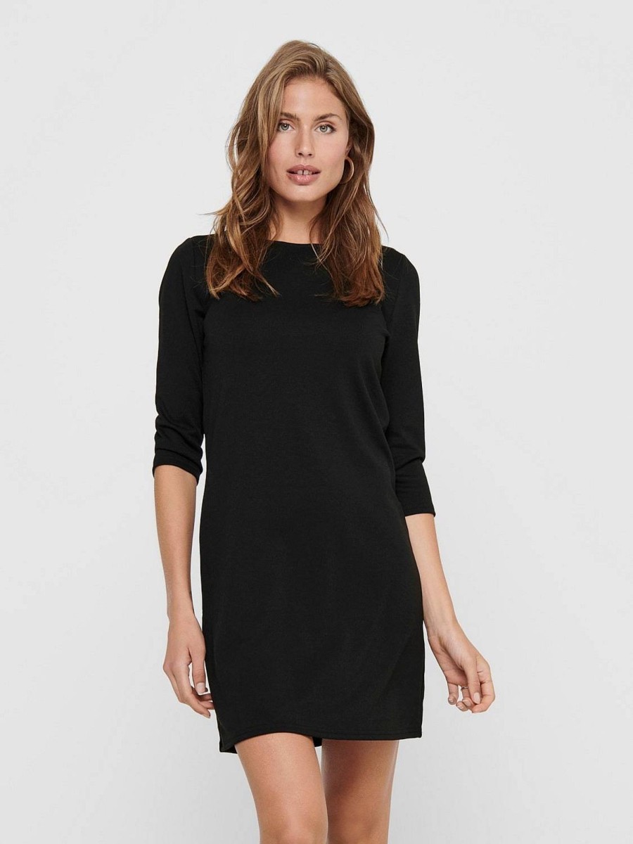 Donna ONLY Abiti E Vestiti | Brilliant 3/4 Stretchy Dress - Abito Girocollo