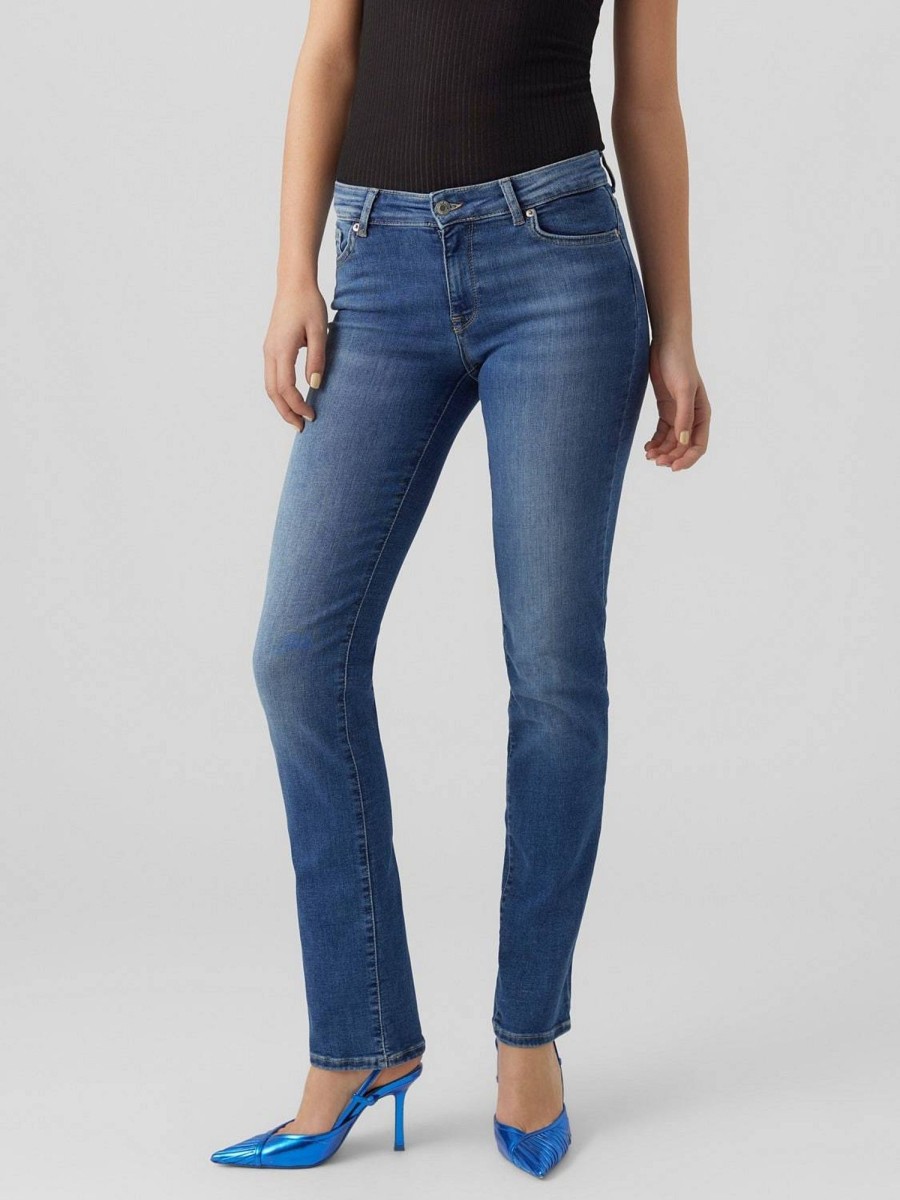 Donna VERO MODA Denim Jeans | Daf Mr Straight - Jeans Vita Media