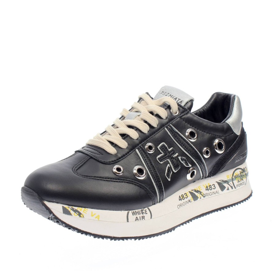 Donna PREMIATA Sneakers | Conny - Sneakers Platform In Pelle