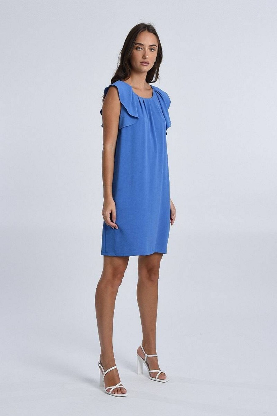 Donna MOLLY BRACKEN Abiti E Vestiti | Ladies Woven Dress - Abito Dritto Con Manica Volant