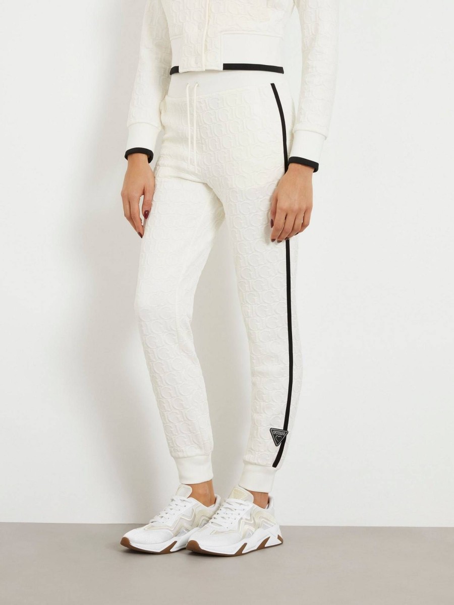 Donna GUESS Pantaloni | Cheri Long Pant - Jogger Logo In Rilievo