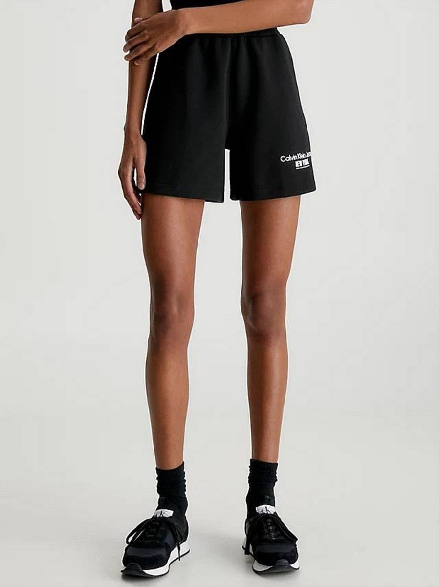 Donna CALVIN KLEIN JEANS Shorts | Rib Insert Interlock Short - Pantaloncini Da Tuta