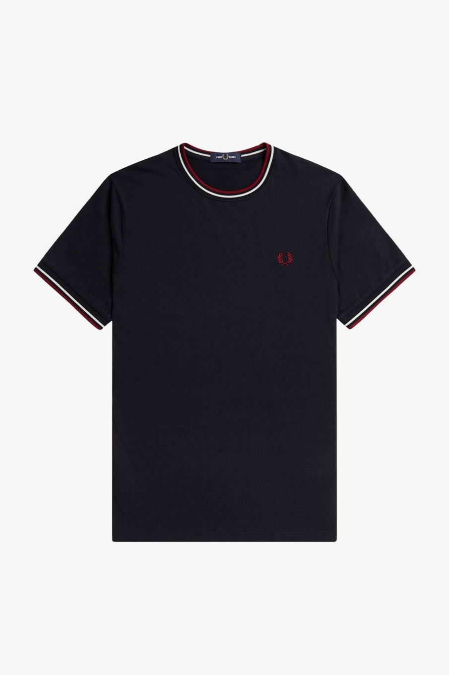 Uomo FRED PERRY T-Shirts | T-Shirt Con Doppia Riga