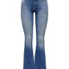 Donna ONLY Denim Jeans | Blush Mid Flared - Jeans