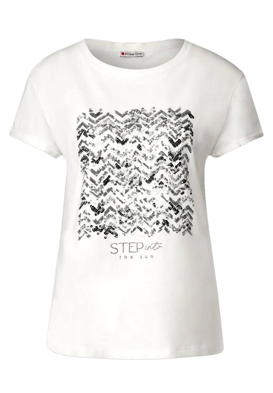 Donna STREET ONE T-Shirts | Sequins Artwork Shirt - Maglietta Con Pailletes