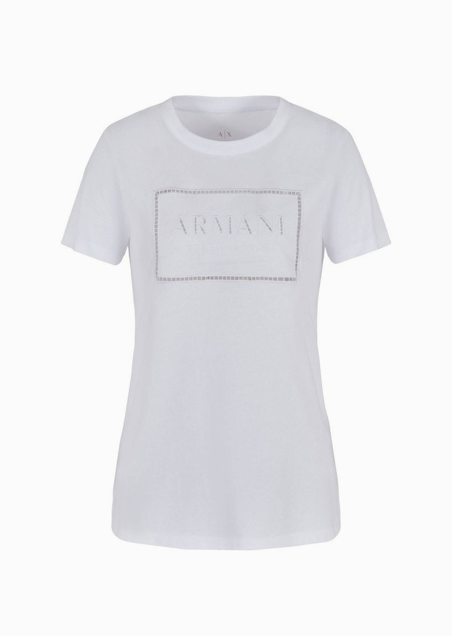 Donna ARMANI EXCHANGE T-Shirts | T-Shirt Con Logo Traforato